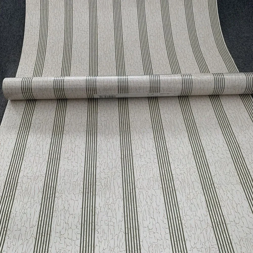 Gloria Vanderbilt Stripe Wallpaper With Crackle Background 20.3” X 32.8’ Long